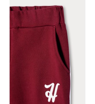 Hackett London Burgundy H Logo tracksuit bottoms
