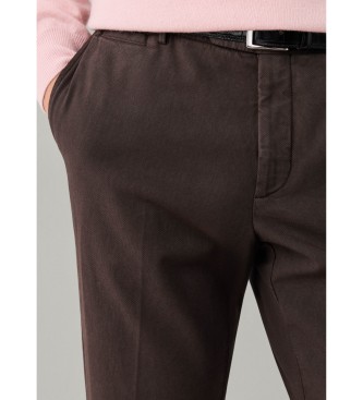 Hackett London Pantalón Devon Texture marrón
