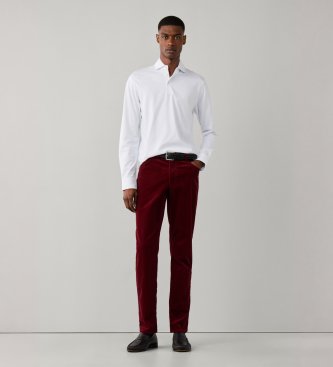 Hackett London Pantalón Pigment Cord 5pkt burdeos