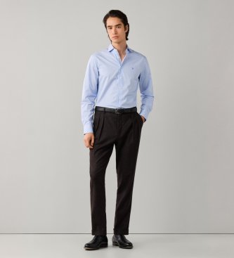 Hackett London Pantalón Plain Flannel marrón