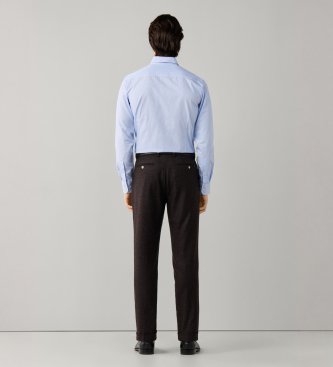 Hackett London Pantalón Plain Flannel marrón