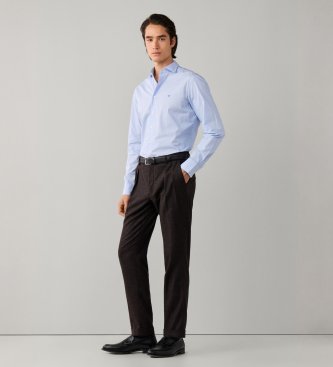 Hackett London Pantalón Plain Flannel marrón