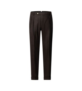 Hackett London Pantalón Plain Flannel marrón