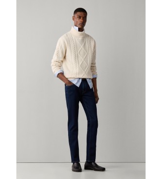 Hackett London Jeans Powerflex Rinse Wsh marineblå