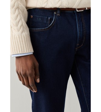 Hackett London Jeans Powerflex Rinse Wsh marineblå