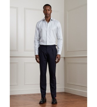 Hackett London Pantalone Sr Tropical Pleat blu marino