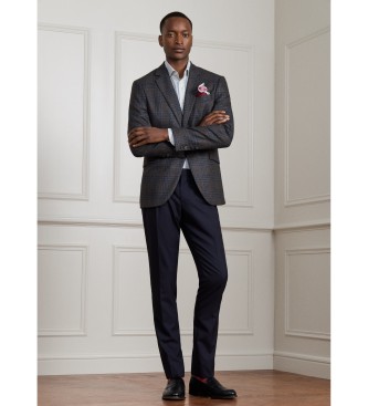 Hackett London Pantalone Sr Tropical Pleat blu marino