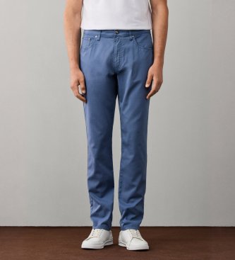 Hackett London Pantalón Sateen 5pkt azul