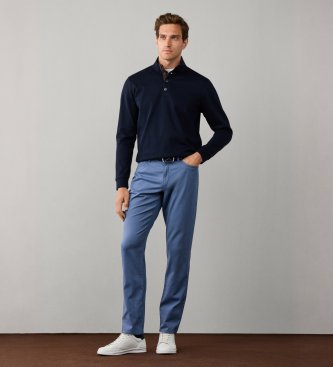 Hackett London Pantalón Sateen 5pkt azul