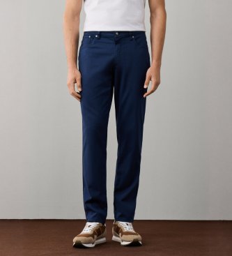 Hackett London Pantalón Sateen 5pkt azul marino