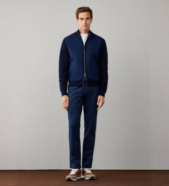 Hackett London Pantalón Sateen 5pkt azul marino