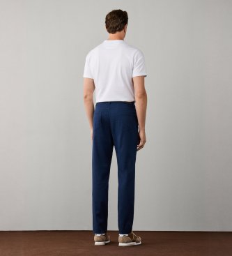 Hackett London Pantalón Sateen 5pkt azul marino