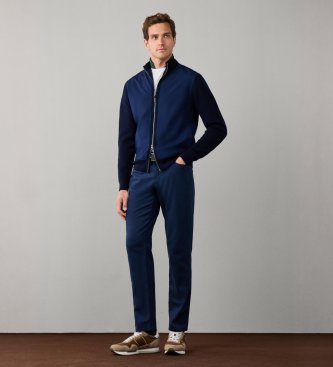 Hackett London Pantalón Sateen 5pkt azul marino