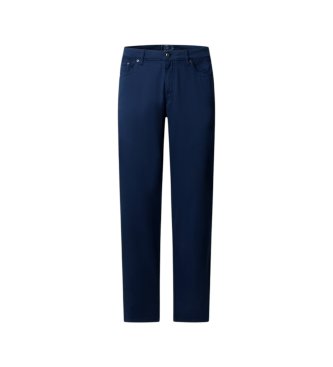 Hackett London Pantalón Sateen 5pkt azul marino