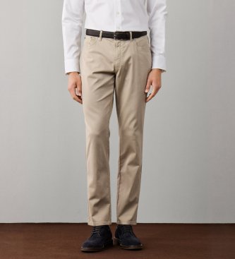 Hackett London Pantalón Sateen 5pkt beige