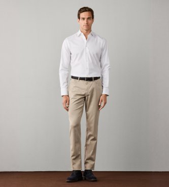 Hackett London Pantalón Sateen 5pkt beige