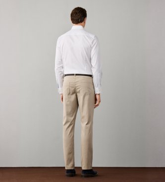 Hackett London Pantalón Sateen 5pkt beige