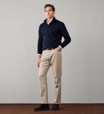 Hackett London Pantalón Sateen 5pkt beige
