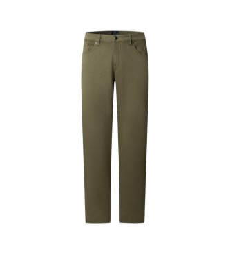 Hackett London Pantalón Ttrl Sateen 5pkt verde oliva