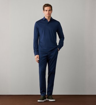 Hackett London Pantalón Ttvl Sateen Sloane azul marino