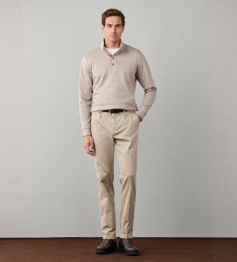 Hackett London Pantalón Sateen Sloane beige