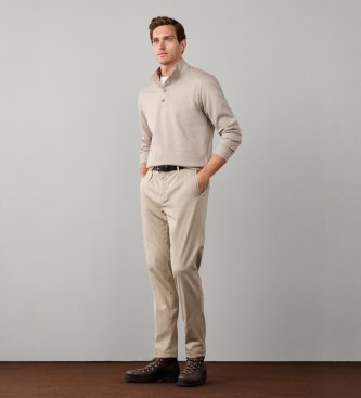 Hackett London Pantalón Sateen Sloane beige