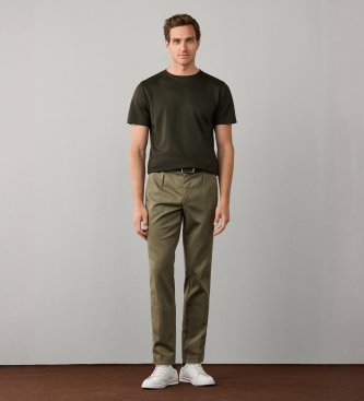 Hackett London Bukser Ttvl Sateen Sloane olivengrøn