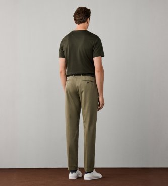 Hackett London Bukser Ttvl Sateen Sloane olivengrøn