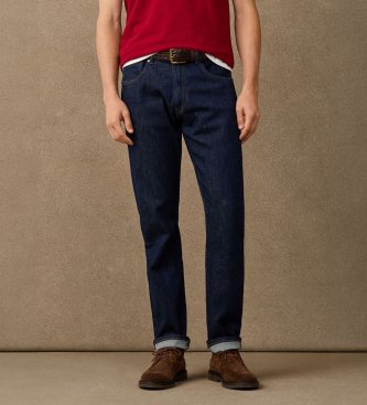 Hackett London Jeans Heritage Rinse Denim blå