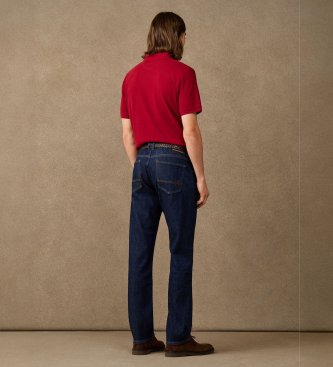 Hackett London Jeans Heritage Rinse Denim blå