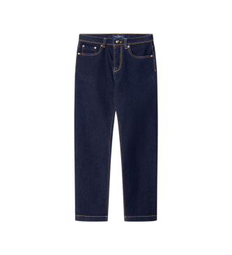 Hackett London Jeans Regular Fit Raw Denim marineblå