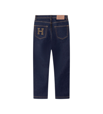 Hackett London Jeans Regular Fit Raw Denim marineblå