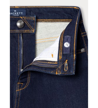 Hackett London Jeans Regular Fit Raw Denim marineblå