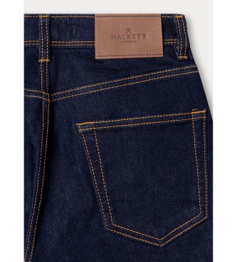 Hackett London Jeans Regular Fit Raw Denim marineblå