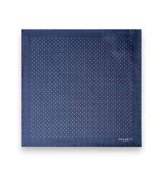 Hackett London Zakdoekje met mini stippenprint marineblauw