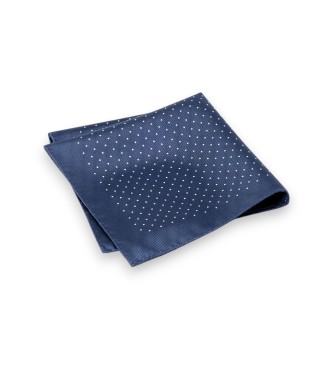 Hackett London Zakdoekje met mini stippenprint marineblauw