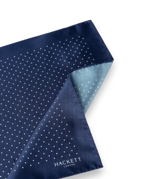 Hackett London Zakdoekje met mini stippenprint marineblauw