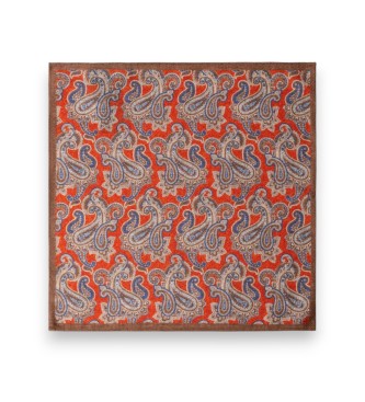 Hackett London Pochet Paisley oranje