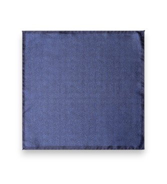 Hackett London Effen getextureerd zakdoekje marineblauw