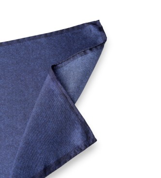 Hackett London Effen getextureerd zakdoekje marineblauw