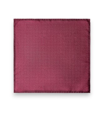 Hackett London Bordeauxrode Textured Plain pochet