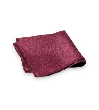 Hackett London Bordeauxrode Textured Plain pochet