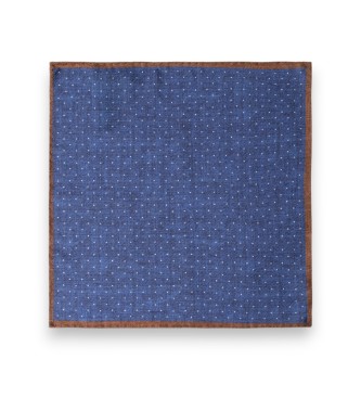 Hackett London Marineblauwe Wool Mayf Dot pochet