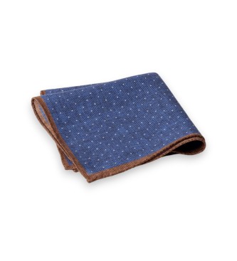 Hackett London Marineblauwe Wool Mayf Dot pochet