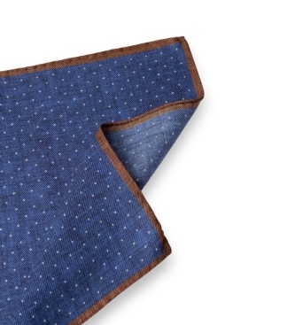 Hackett London Marineblauwe Wool Mayf Dot pochet