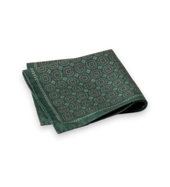 Hackett London Groene pochet met gezicht