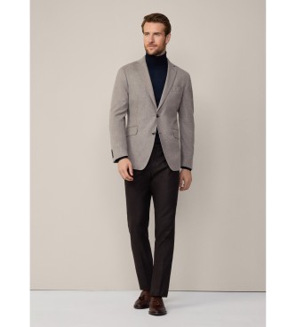 Hackett London Performance Flan Ep beige blazer