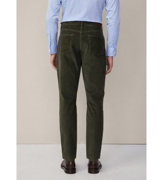 Hackett London Pigment Cord trousers green