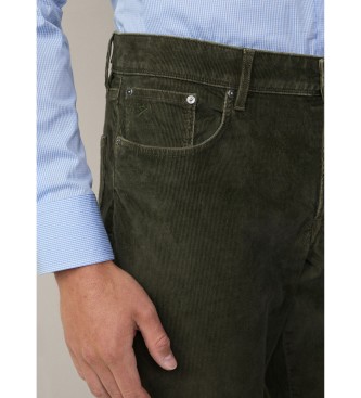 Hackett London Pantaloni in cordoncino di pigmento verde