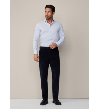 Hackett London Pantaloni chino in cordoncino pigmentato blu scuro 